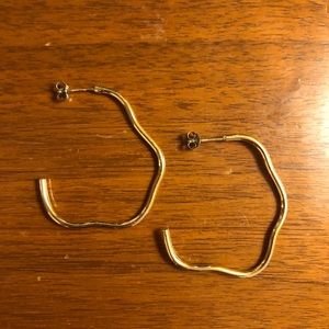 Gold plated hoops
